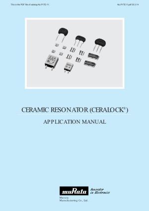 Ceramic Resonator (Ceralock®) Application Manual