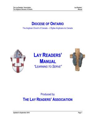 The Lay Readers' Association