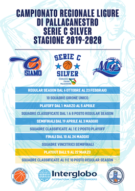 Campionato Regionale Ligure Di Pallacanestro Serie C Silver Stagione 2019-2020