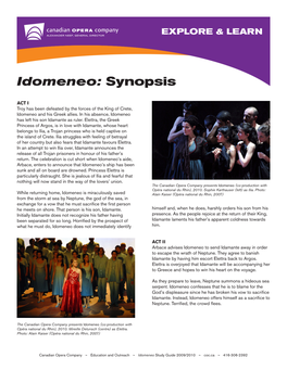 Idomeneo: Synopsis