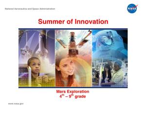 Mars Exploration Camp Is to Excite Young Minds and Inspire Student Trainees Toward Future Science, Technology, Engineering, and Mathematics (STEM) Pursuits
