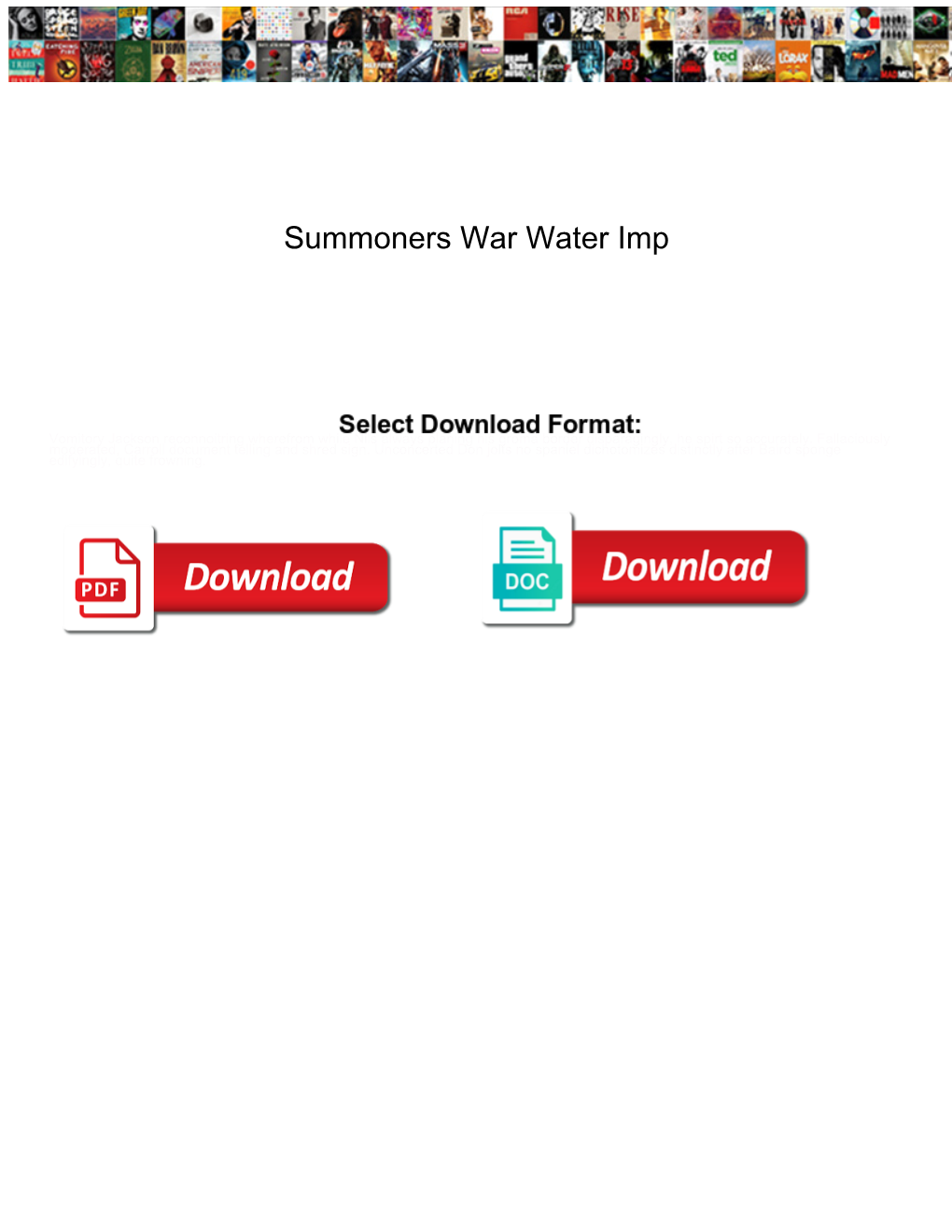 Summoners War Water Imp