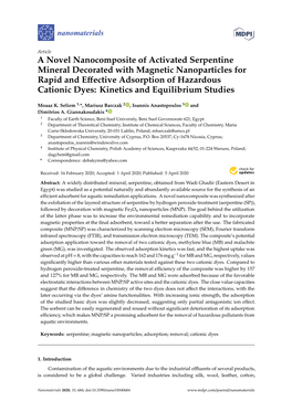 A Novel Nanocomposite of Activated Serpentine