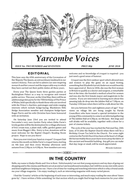 Yarcombe Voices ISSUE No