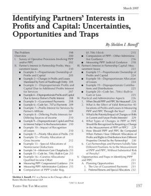 Identifying Partners' Interests in Profits and Capital