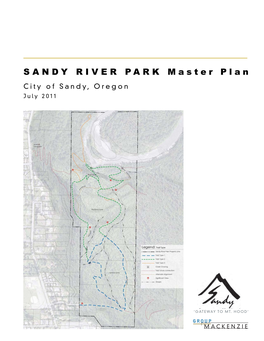 SANDY RIVER PARK Master Plan