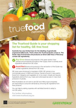 The Truefood Guide Is Your Shopping List for Healthy, GE-Free Food