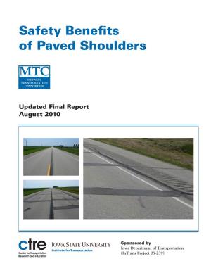Safety Benefits of Paved Shoulders in Iowa