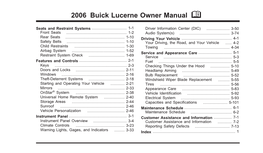 2006 Buick Lucerne Owner Manual M