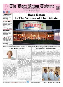 Boca Raton Is the Winner of the Debate