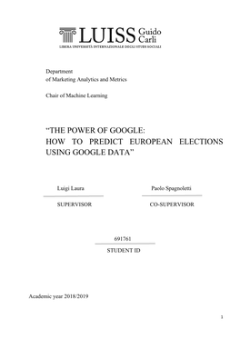 “The Power of Google: How to Predict European Elections Using Google Data”