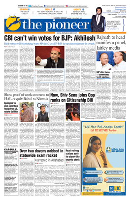 CBI Can't Win Votes for BJP: Akhilesh