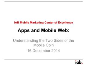 Apps and Mobile Web