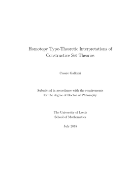 Homotopy Type-Theoretic Interpretations of Constructive Set Theories