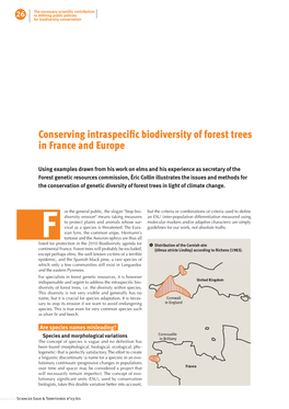 Conserving Intraspecific Biodiversity of Forest Trees in France and Europe