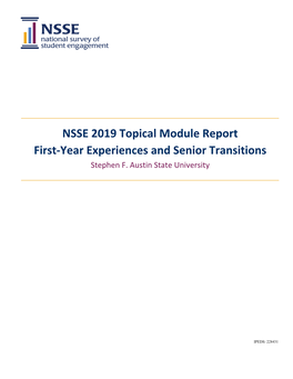 NSSE19 Topical Module