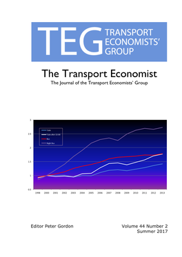 The Transport Economist the Journal of the Transport Economists’ Group
