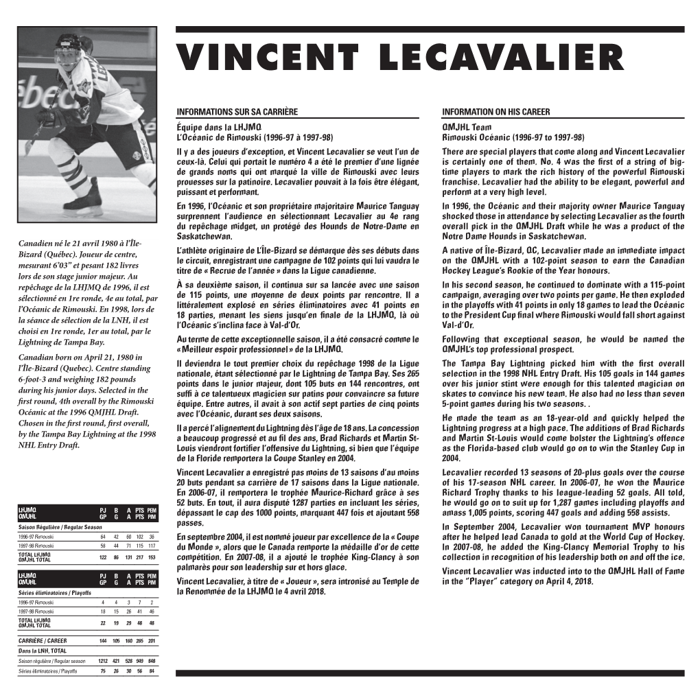 Vincent Lecavalier