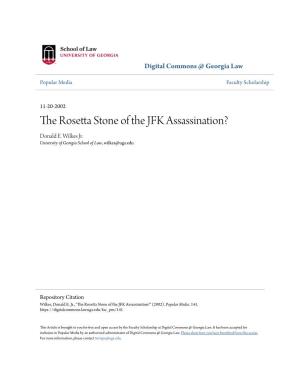 The Rosetta Stone of the JFK Assassination? Donald E