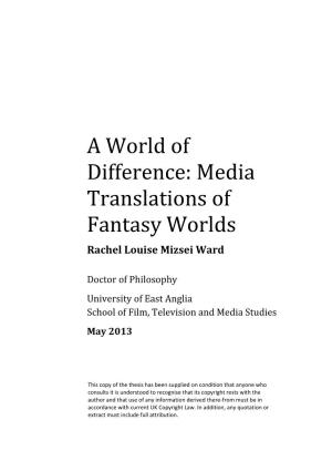 Media Translations of Fantasy Worlds