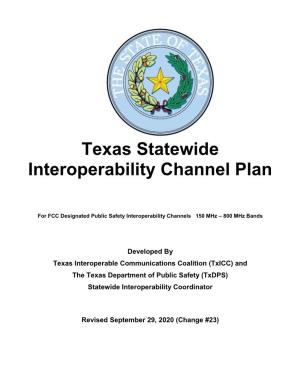 Texas Statewide Interoperability Channel Plan