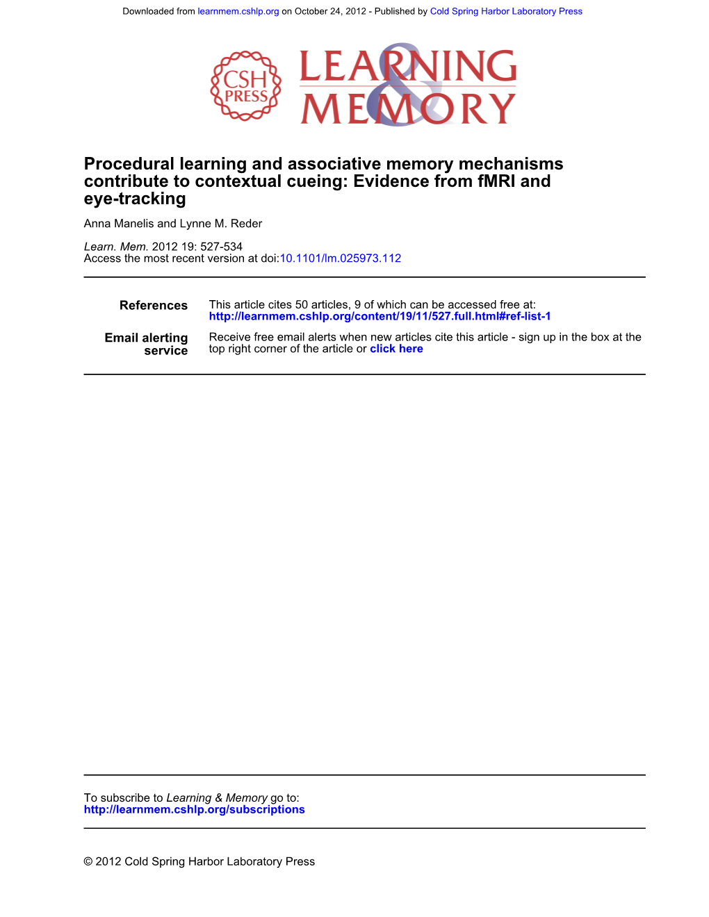 Eye-Tracking Contribute to Contextual Cueing: Evidence from Fmri And