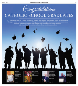 Congratulations CATHOLIC SCHOOL Graduates