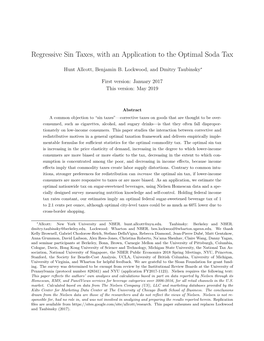 Regressive Sin Taxes, with an Application to the Optimal Soda Tax