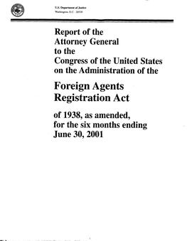 Report of the Attorney Genera1 to the Congress of the United States On