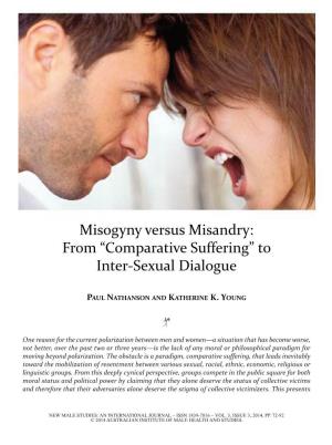Misogyny Versus Misandry: from “Comparative Suffering” to Inter-Sexual Dialogue
