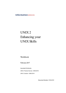 UNIX 2 Enhancing Your UNIX Skills
