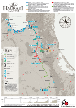 Here the Rail Trail Intersects 29 the Urban Areas of Waihi, Paeroa, Te Aroha and Thames