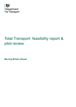 Total Transport: Feasibility Report & Pilot Review