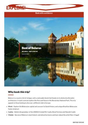 Best of Belarus Walking Adventure Holiday