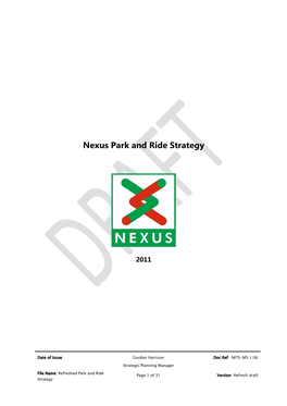 Nexus Park and Ride Strategy