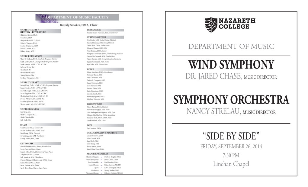 Department of Music Wind Symphony Dr