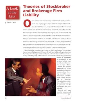 Theories of Stockbroker and Brokerage Firm Liability