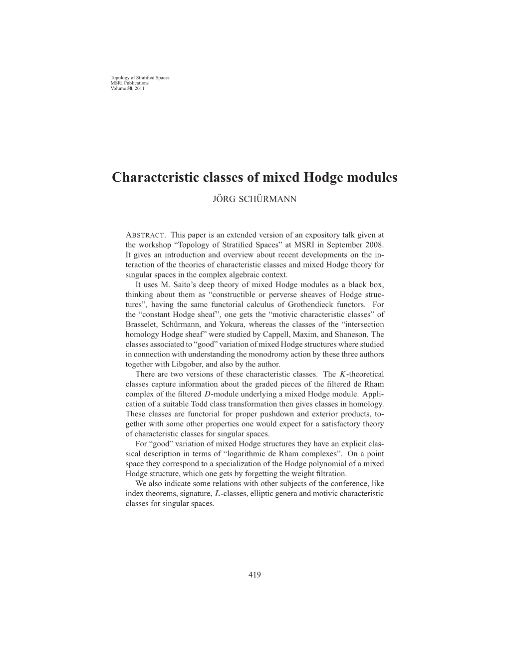 Characteristic Classes of Mixed Hodge Modules