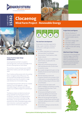 Clocaenog Wind Farm Project - Renewable Energy CASE STUDY 15382