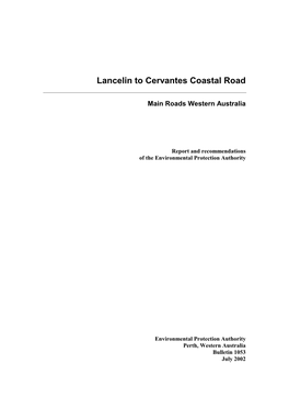Lancelin to Cervantes Coastal Road