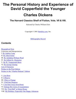 The Personal History and Experience of David Copperfield the Younger Charles Dickens