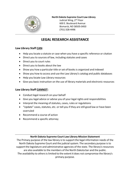 Legal Research Assistance