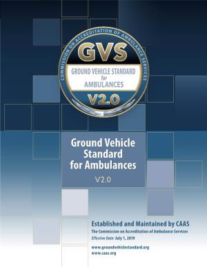Ground Vehicle Standard for Ambulances V2.0
