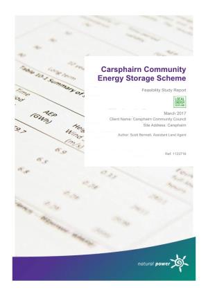 Carsphairn Community Energy Storage Scheme