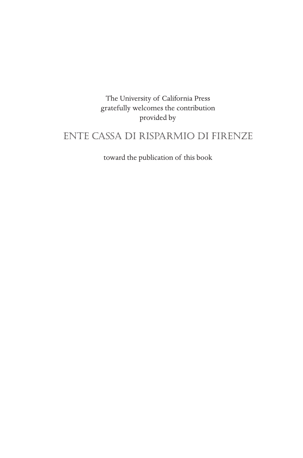 Ente Cassa Di Risparmio Di Firenze