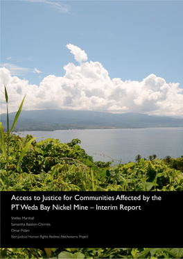 Access to Justice for Communities Affected by the PT Weda Bay Nickel Mine – Interim Report