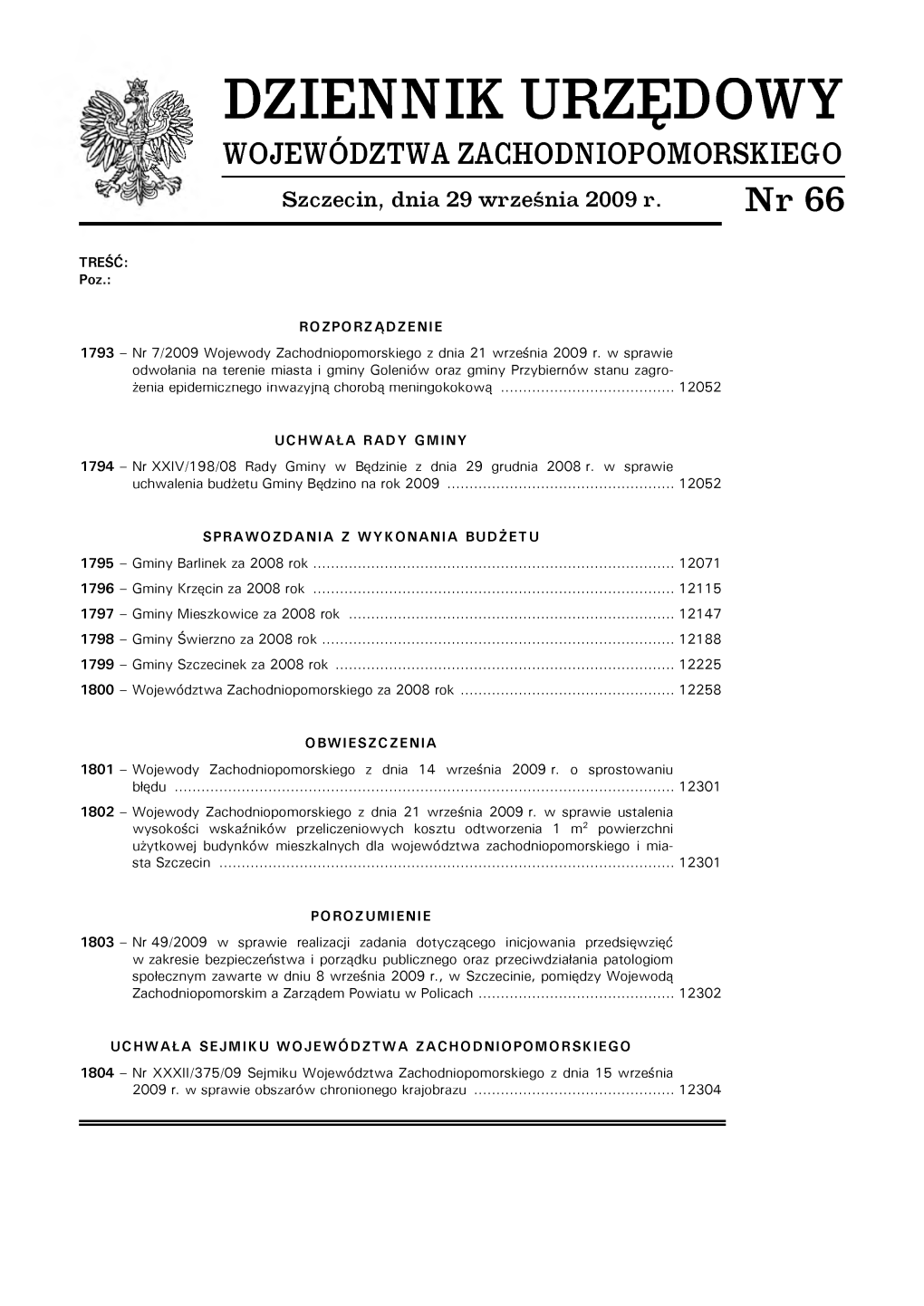 Dz. Urz. Woj. Zachodniopomorskiego Nr 11, Poz