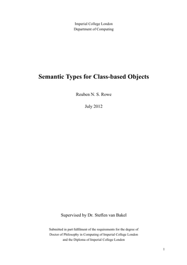 Semantic Types for Class-Based Objects