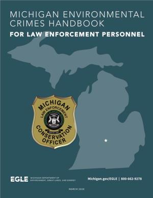 Environmental Crimes Handbook for Law Enforcement Personnel