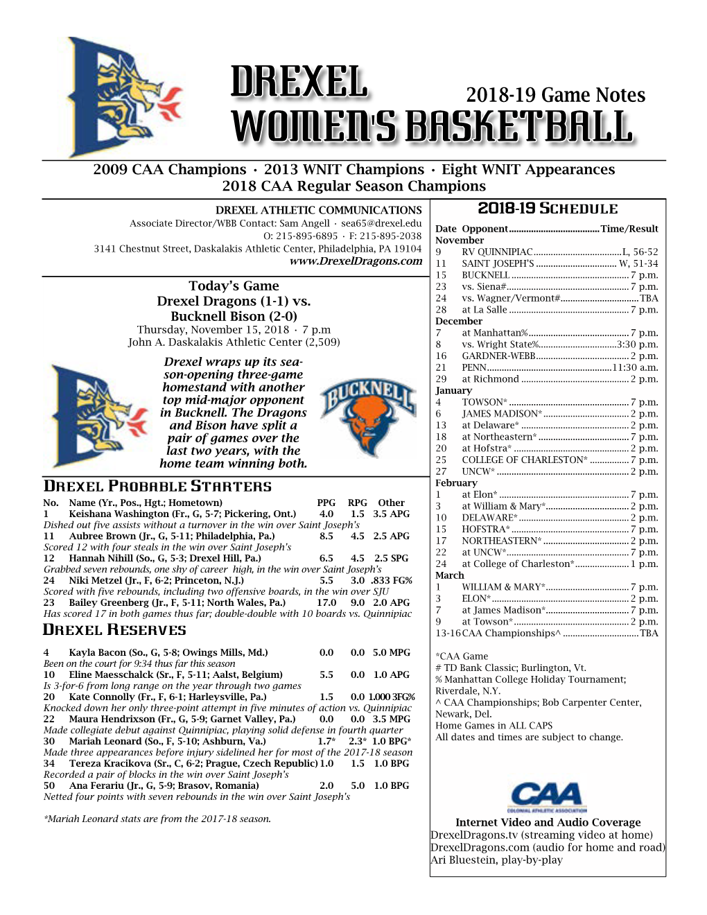 Drexel Women's Basketball